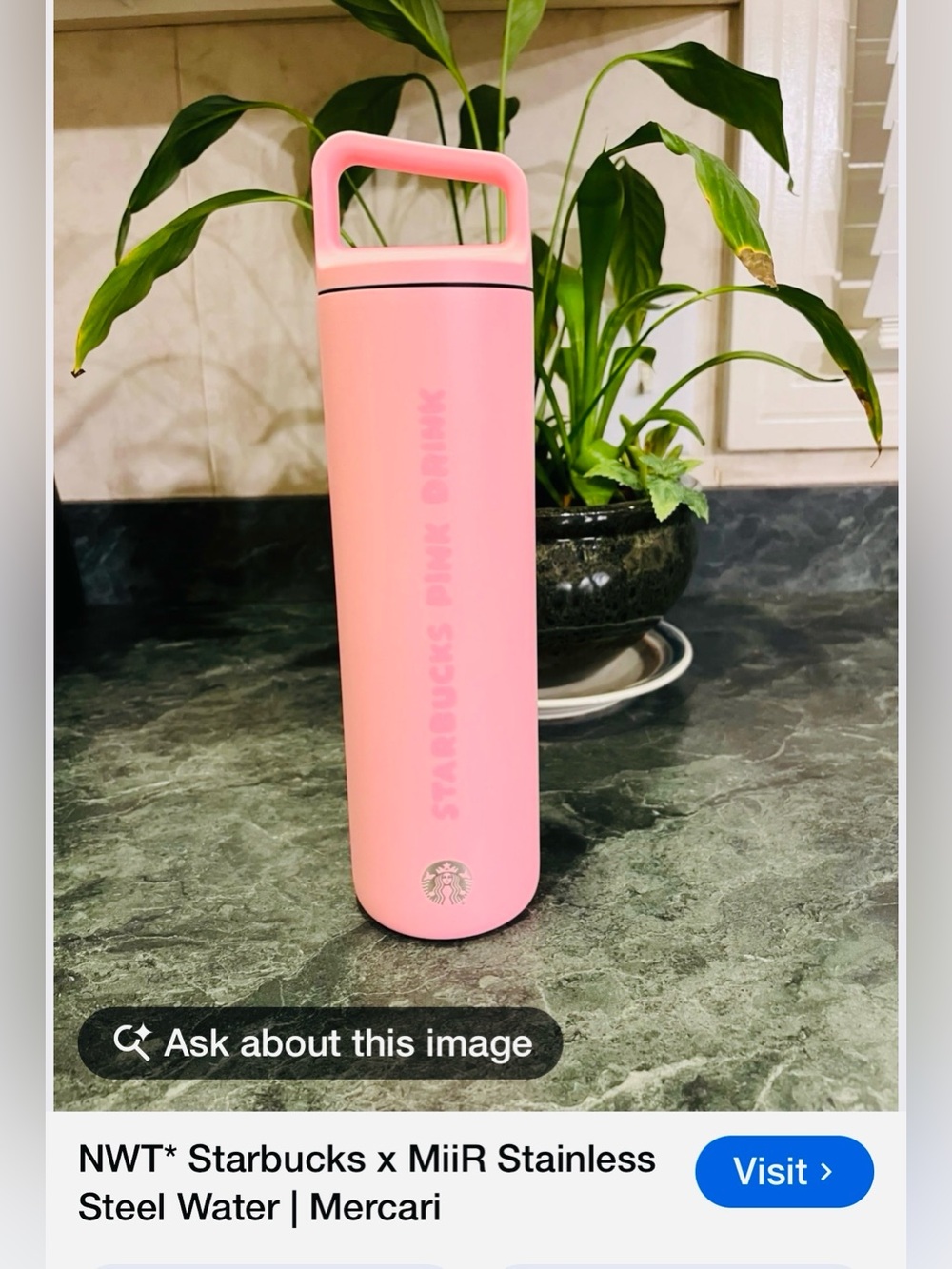 #3248** 2026 Pink MiiR Stainless Steel Water Tumbler